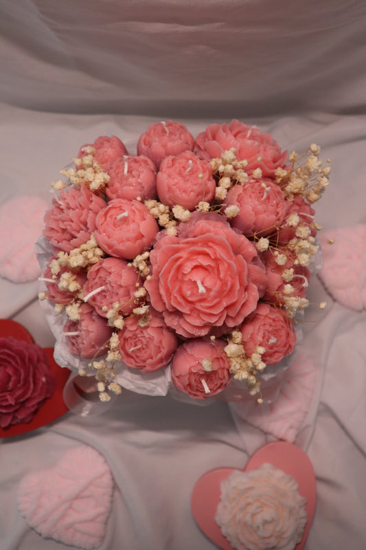 Pink Candle Bouquet / Flower Candle